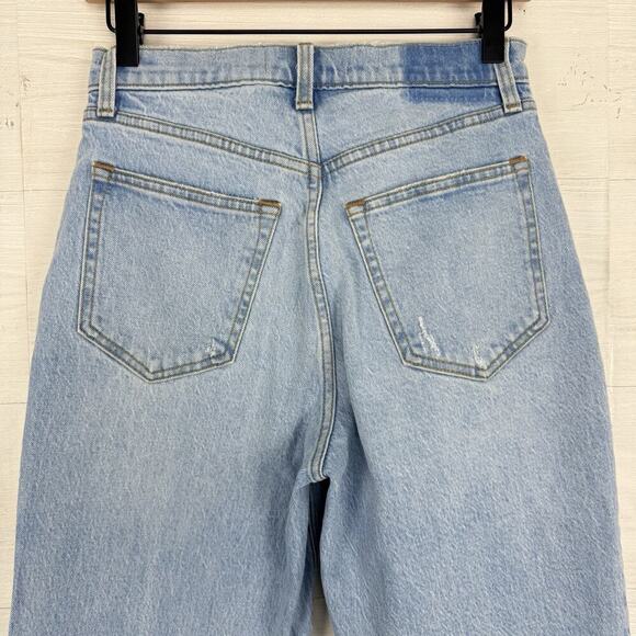 Abercrombie & Fitch Jeans 27 Curve Love 90s Straight Ultra High Rise Split Hem - Picture 7 of 16